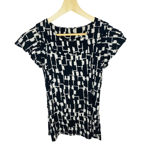 Women’s Merona Black and White Top/Blouse - Picture 1 of 4